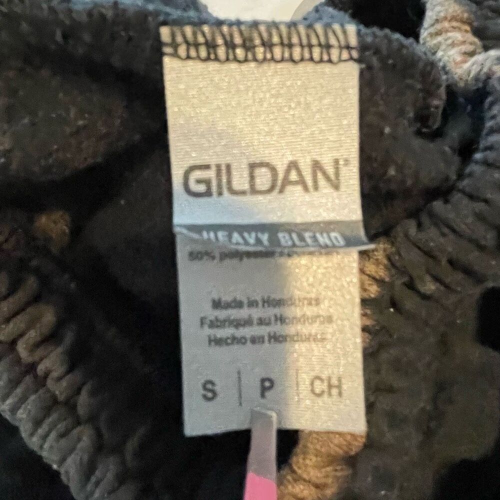 Gildan Burn Out Tie Dye Sweatpant Joggers Black Brown Fleece Drawstring Pull-On - Picture 3 of 5